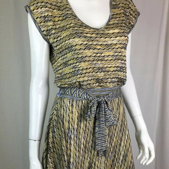 Silk Belted Serena Flare Handkerchief Dress - Picture 2 of 12